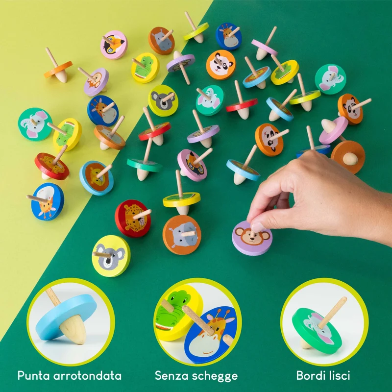 Trottola Bambini Pack 40 Gadget Compleanno Bambini - BONNYCO | Regalini Fine Festa Compleanno, Gadget Compleanno Bambina Bambino, Regalini Compleanno Bambini Invitati Pensierini per Bambini Dopo Festa