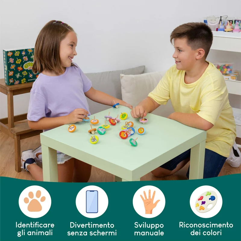 Trottola Bambini Pack 40 Gadget Compleanno Bambini - BONNYCO | Regalini Fine Festa Compleanno, Gadget Compleanno Bambina Bambino, Regalini Compleanno Bambini Invitati Pensierini per Bambini Dopo Festa