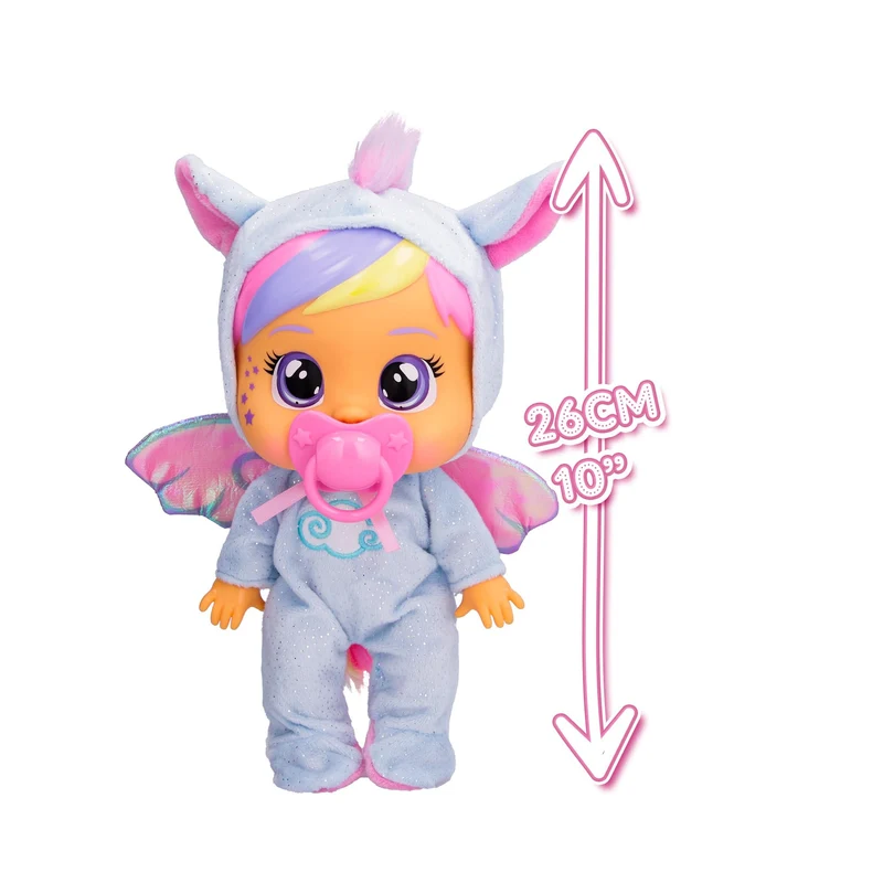 Cry Babies Loving Care Fantasy Jenna | Bambola interattiva che piange lacrime vere, con pigiama intercambiabili - Bambola giocattolo funzionale per bambini dai 18 mesi in su