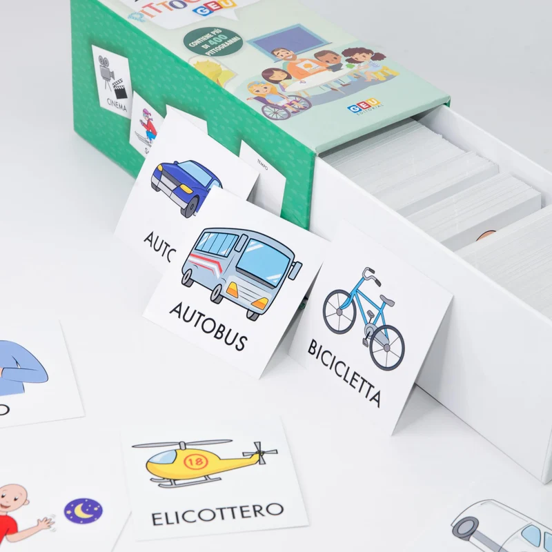FLASHCARDS BAMBINI ITALIANO | Pittogrammi per l'Autismo | Carte Flash Linguaggio Italiano Per Bambini | Il Kit Dei Pittogrammi - Editorial GEU Lectura y Escritura (Italiano - 400 Flashcards)