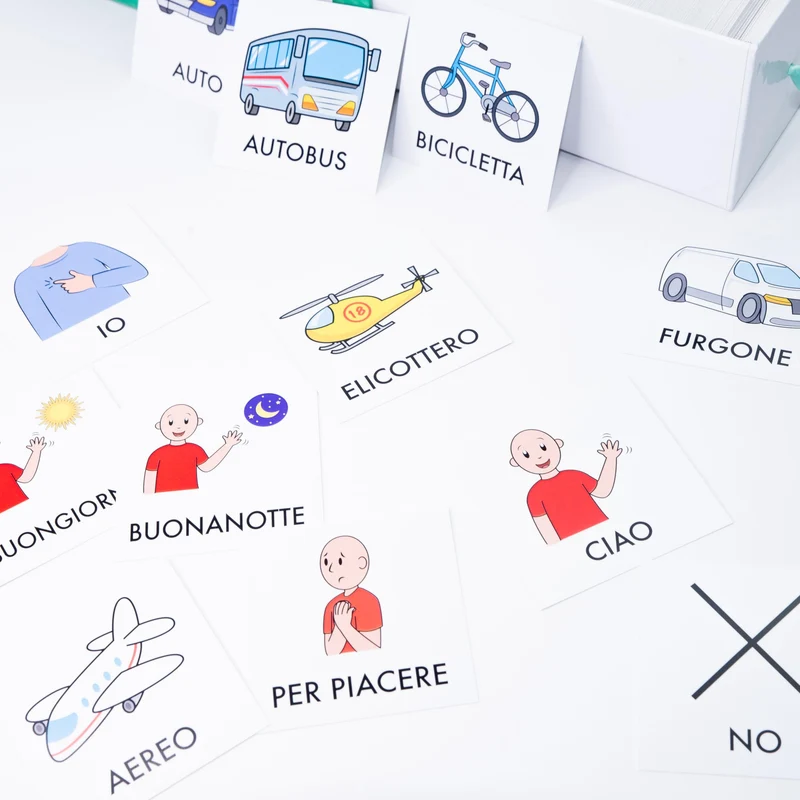 FLASHCARDS BAMBINI ITALIANO | Pittogrammi per l'Autismo | Carte Flash Linguaggio Italiano Per Bambini | Il Kit Dei Pittogrammi - Editorial GEU Lectura y Escritura (Italiano - 400 Flashcards)