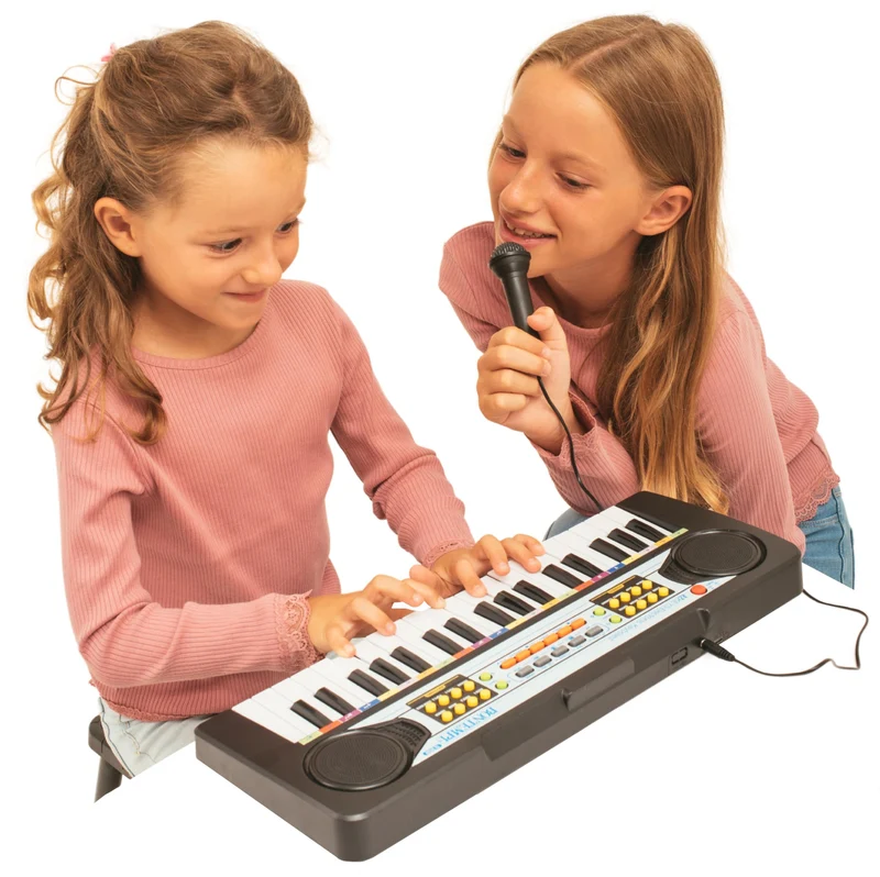 Bontempi | PlayKeys - Tastiera Giocattolo a 37 Tasti per Piccoli Musicisti con Passo Mini e Microfono, 425x160x50 mm