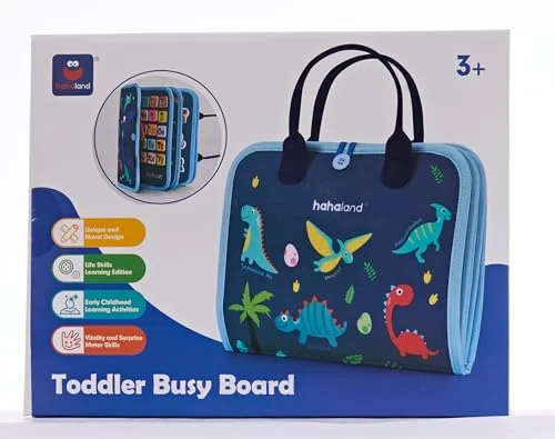 hahaland Busy Board Montessori 2 3 4 Anni, Gioco Educativo per Bambina, Giochi Bimba Pannello Sensoriale Regalo Bambino 2 3 4 Anni