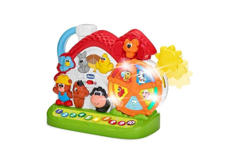 Chicco Fattoria Parlante Bilingue Italiano/Inglese, Fattoria con Animali per Bambini con Luci e Suoni, 3 Modalità di Gioco, Gioco Educativo Elettronico - Giochi Bambini 1-4 Anni