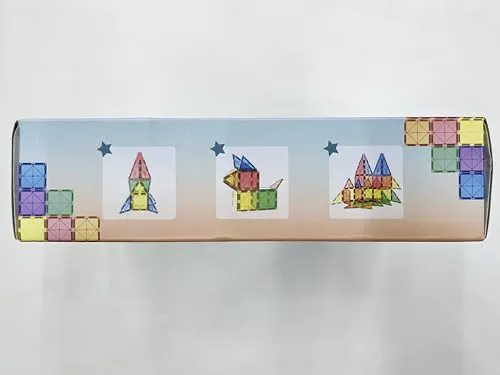 Piastrelle magnetiche Giocattoli per bambini Giocattoli magneti per il bambino Blocchi magnetici Giocattoli da costruzione Giocattoli Montessori per ragazzi e ragazze di 3+ anni