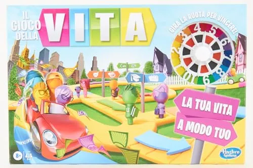 Hasbro Gaming - Il Gioco della Vita, Un Gioco Adatto A Tutta La Famiglia per 2-4 Giocatori, Gioco da Tavolo per Bambini dagli 8 Anni in su