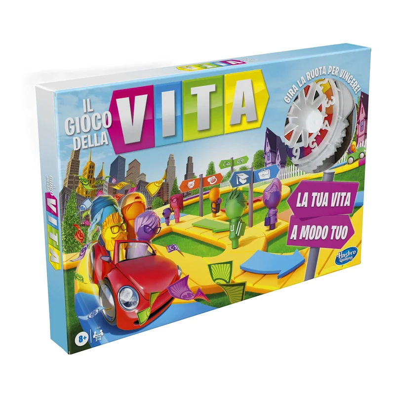 Hasbro Gaming - Il Gioco della Vita, Un Gioco Adatto A Tutta La Famiglia per 2-4 Giocatori, Gioco da Tavolo per Bambini dagli 8 Anni in su