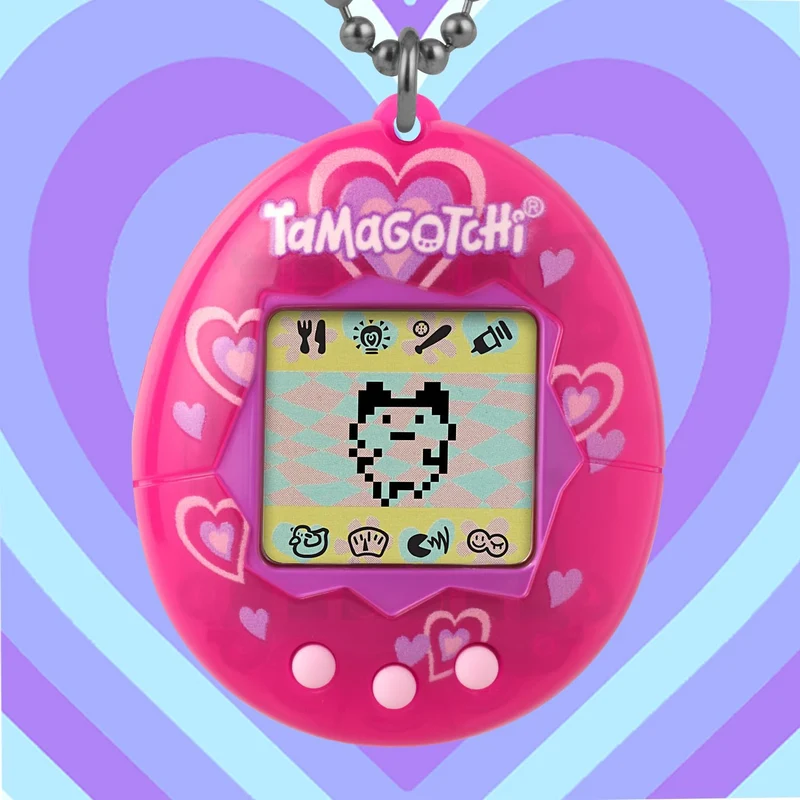 Bandai - Tamagotchi - Tamagotchi originale - Lots of Love - animale elettronico virtuale con schermo a colori, 3 pulsanti e giochi - Animale interattivo - Giocattolo per bambini 8 anni e + - 42975