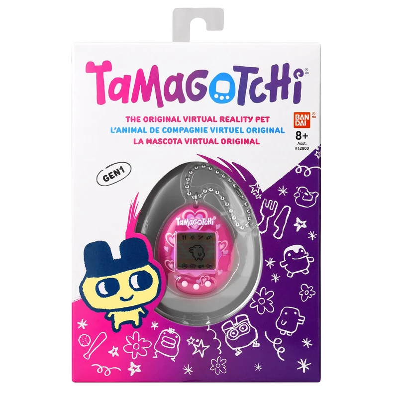 Bandai - Tamagotchi - Tamagotchi originale - Lots of Love - animale elettronico virtuale con schermo a colori, 3 pulsanti e giochi - Animale interattivo - Giocattolo per bambini 8 anni e + - 42975
