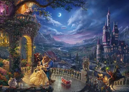Schmidt , Thomas Kinkade: Disney Beauty and the Beast Puzzle -1000pc , Puzzle , Ages 12+ , 1 Players