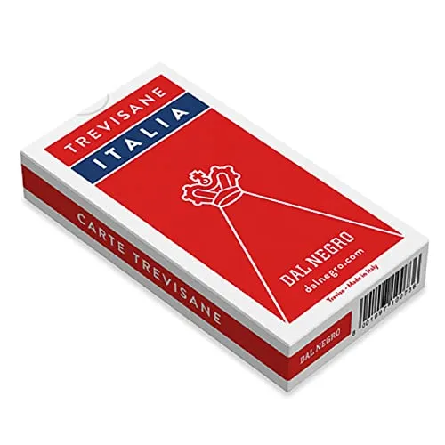 Dal Negro - Mazzo di carte regionali Trevisane Italia, composto da 40 carte in cartoncino, ideali per scopa e briscola.