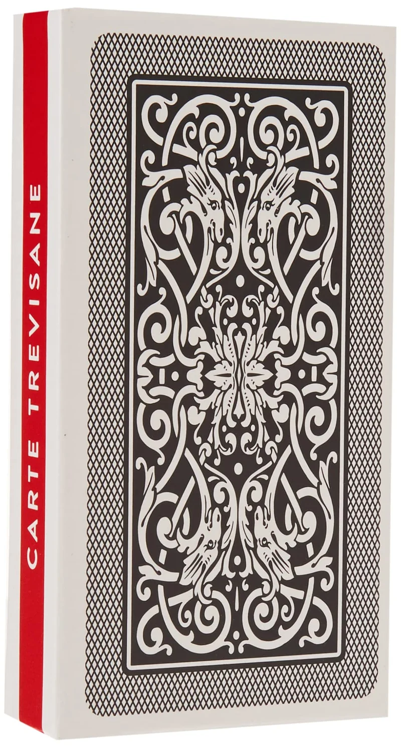 Dal Negro - Mazzo di carte regionali Trevisane Italia, composto da 40 carte in cartoncino, ideali per scopa e briscola.