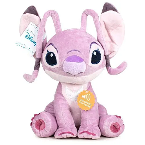 Peluche Angel Stitch Disney Soft Suono 30 cm