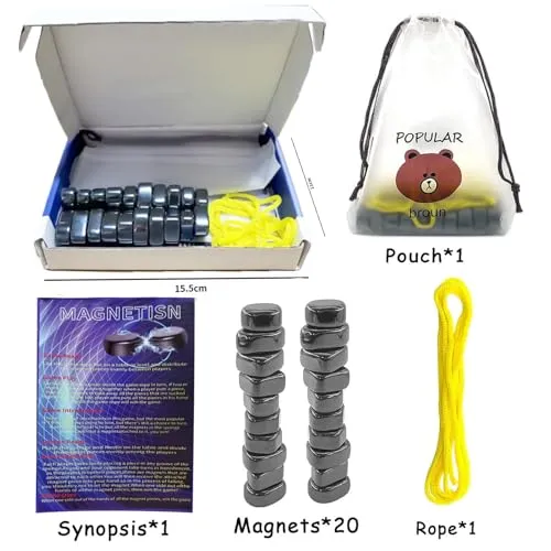 Gioco di scacchi magnetici,Magnetic Chess Game,Gioco da tavolo a scacchi, Pietre magnetiche,Gioco da Tavolo Educativo Dama, Scacchiera magnetica,Portable Chessboard Party for Family Reunions (E)
