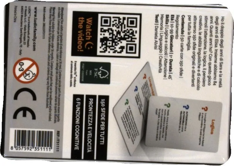 Ludic Active Minds 150 Sfide Allenamente It51111 Gioco Di Società Formato Viaggio Per 1+Giocatori