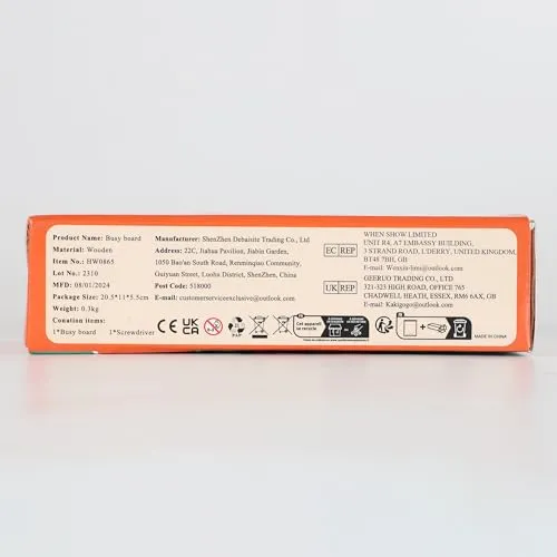 Ophy Giochi Montessori Busy Board 1 Anno, Bambini Giochi in Legno, Montessori Sensoriale con 9 Interruttori 16 Luci a LED, Giochi Educativi Giocattolo per Bambini 2 3 4 Anni