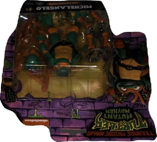 Giochi Preziosi - Michelangelo Tartarughe Ninja Caos Mutante, Michelangelo in versione Action Figure Base Articolata da 12 cm, Personaggio con Armi da Combattimento, Per Bambini dai 4 anni