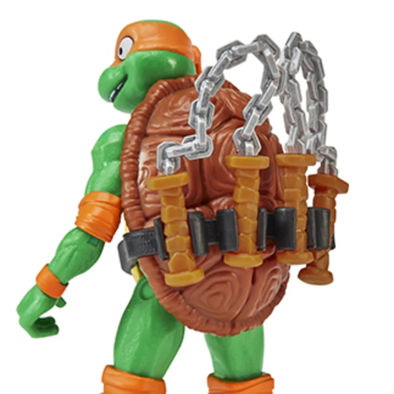 Giochi Preziosi - Michelangelo Tartarughe Ninja Caos Mutante, Michelangelo in versione Action Figure Base Articolata da 12 cm, Personaggio con Armi da Combattimento, Per Bambini dai 4 anni