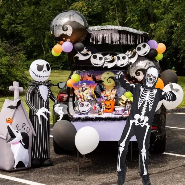 Sincere Party Costume da scheletro bagliore al buio con ossa con guanti, ottimo per bambini di 3-5 anni