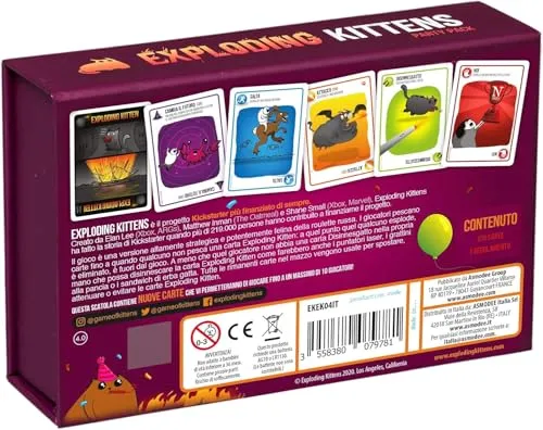 Asmodee - Exploding Kittens: Party Pack - Divertente Gioco di Carte, 2-10 Giocatori, 7+ Anni, Edizione in Italiano