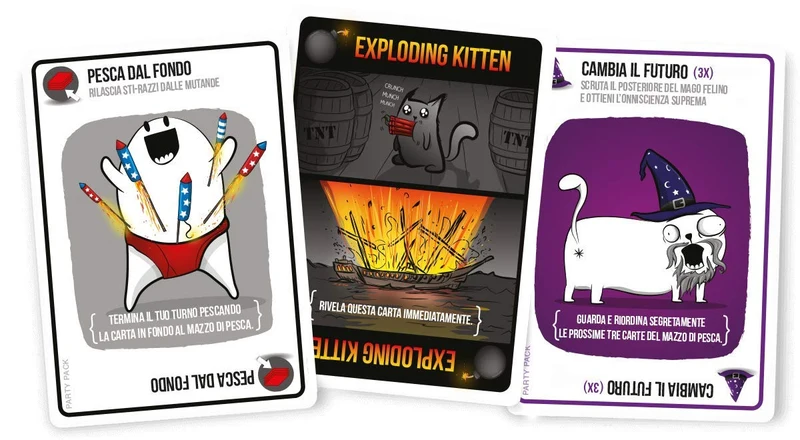 Asmodee - Exploding Kittens: Party Pack - Divertente Gioco di Carte, 2-10 Giocatori, 7+ Anni, Edizione in Italiano