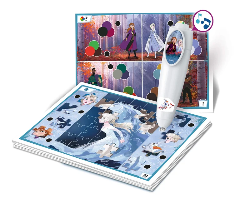Clementoni Sapientino - Basic Frozen 2, Gioco Educativo Bambini 4-6 Anni, 200+ Quiz Interattivi con Penna Elettronica, Apprendimento di Forme, Colori e Numeri, Made in Italy, Lingua Italiana, 16237