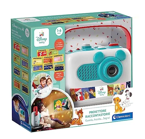 Clementoni - Proiettore Raccontastorie Disney Classic, Storyteller Cantastorie per Bambini (in Italiano), Gioco Educativo Elettronico Parlante, Regalo Bambini 1 Anno, 17819