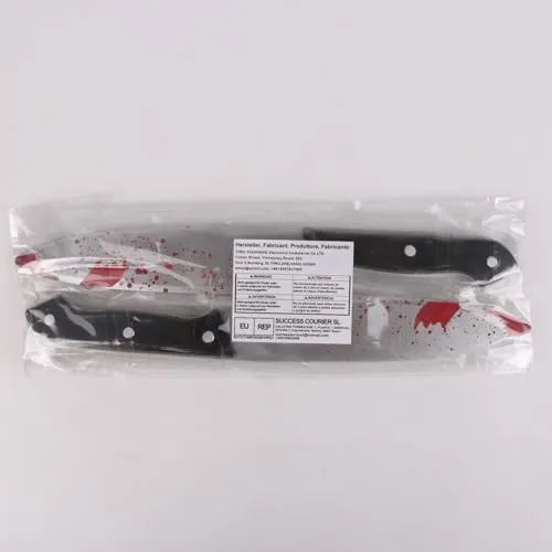 DERAYEE 2 Pezzi Coltello Finto,Pugnale in Plastica Halloween,Pugnale per Feste di Halloween