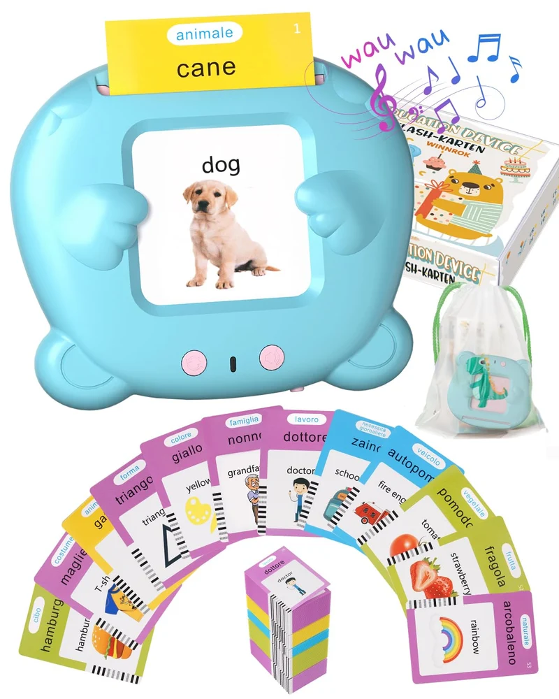 Winnrok Amico Vocabolo Gioco, Flashcards Bambini Italiano, Giochi Bambini 2 Anni, Giochi Montessori 2 Anni, Autismo Sensoriali Giocattoli Educativi, Imparare a parlare Colori Numero Animali 224 Parole