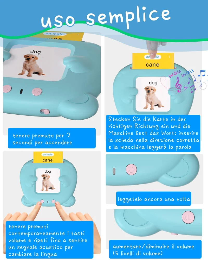 Winnrok Amico Vocabolo Gioco, Flashcards Bambini Italiano, Giochi Bambini 2 Anni, Giochi Montessori 2 Anni, Autismo Sensoriali Giocattoli Educativi, Imparare a parlare Colori Numero Animali 224 Parole