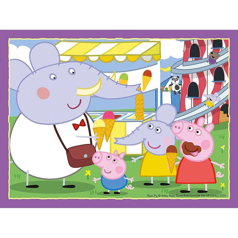 Ravensburger - Puzzle Peppa Pig, Collezione 4 in a Box, 4 puzzle da 12-16-20-24 Pezzi, Età Raccomandata 3+ Anni