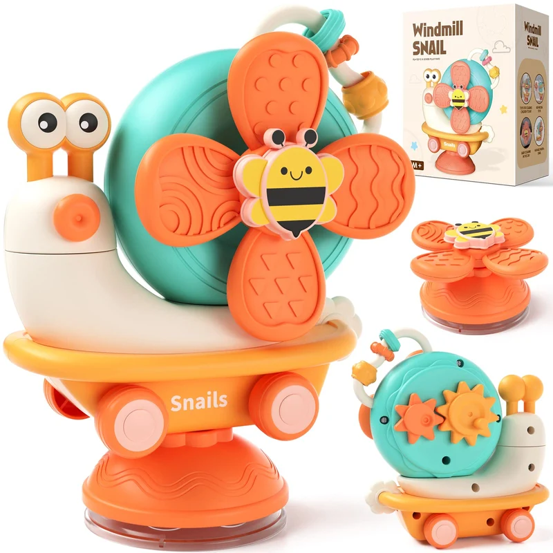 VORENUS Gioco Seggiolone Ventosa per Bambini 6 Mesi, Montessori Sensoriale Giochi Neonato 6-9 Mesi, Educativo attività Giocattoli Bambini con Ventose, Regalo Bimbo 1 Anno 12 Mesi