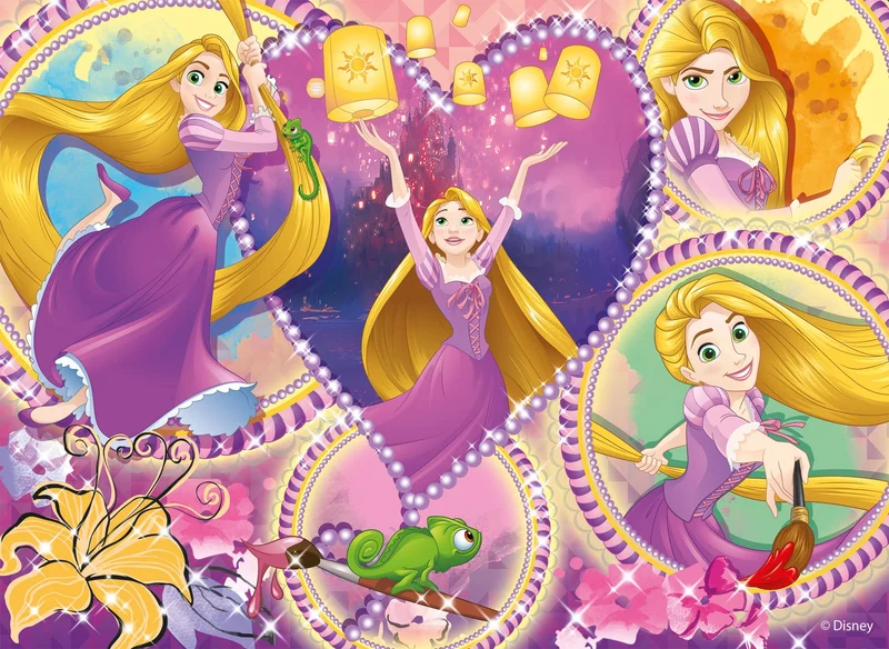 Lisciani Giochi- Disney Puzzle Maxifloor 4 X 48 Princess, 91744