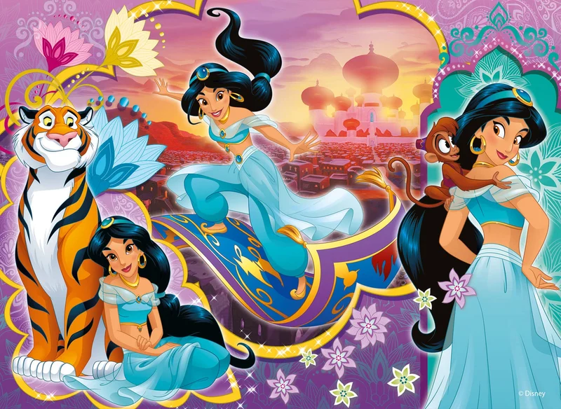 Lisciani Giochi- Disney Puzzle Maxifloor 4 X 48 Princess, 91744