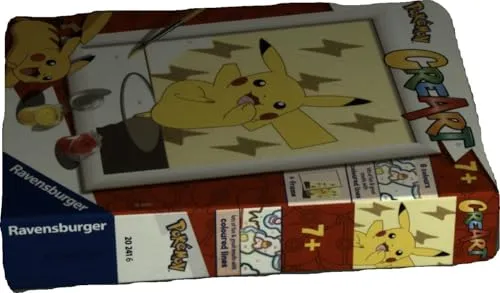 Ravensburger - CreArt Serie E, Pokémon, Pikachu, Dipingere con i Numeri, Kit Pittura Bambini, Cornice Inclusa, Gioco Educativo, Idea Regalo Bambino e Bambina 7+ Anni, 18x13 cm