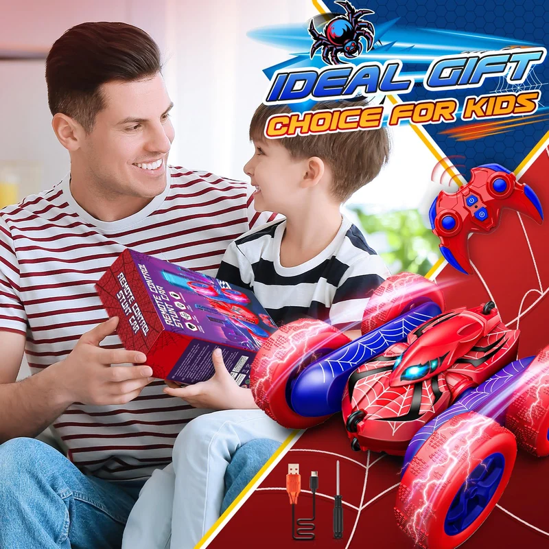 Macchina Telecomandata per Bambini, 2.4GHz Monster Truck Giochi Bambini 3-12 Anni, Giocattoli Natale Compleanno Regalo Bambino 3-9 Anni Maschio Giochi per Bambini, Gioco Bambino 3 4 5 6 7 8 Anni