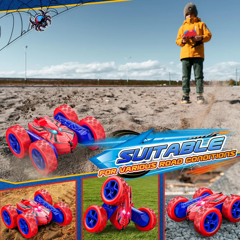 Macchina Telecomandata per Bambini, 2.4GHz Monster Truck Giochi Bambini 3-12 Anni, Giocattoli Natale Compleanno Regalo Bambino 3-9 Anni Maschio Giochi per Bambini, Gioco Bambino 3 4 5 6 7 8 Anni