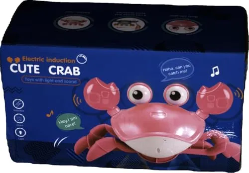 iKidiki Granchio Che Cammina Neonato, Giochi Bambini 1 2 3 4 Anni Granchio Tummy Time Giocattoli Bambino 1 2 3 4 Anni Giochi Neonato 3-6-9 Mesi Regalo Bambino 1 2 3 4 Anni Giochi Educativi 1-4 Anni