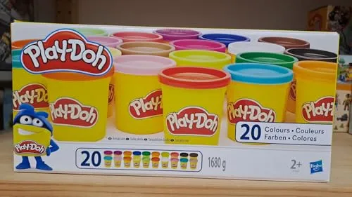 Hasbro Play-Doh- Play-Doh Confezione Super Color, Giochi di Halloween per Bambini e Bambine, Giocattoli Idee Regalo per Feste, Multicolore, 20 Vasetti di Pasta da modellare, A7924EUC