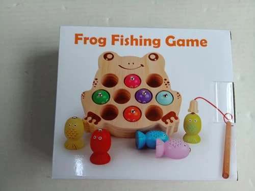 ZLPBAO Giochi Montessori, Giochi di Pesca per Bambini Magnetici in Legno mit 10 Pesci e Due Canne da Pesca, Giochi Montessori Bambini 2 3 4 Anni, Regalo Maschio Bambino Giochi 2 3 4 Anni