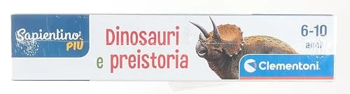 Clementoni - 16599 - Sapientino Più - Quiz Su Dinosauri E Preistoria - Gioco Da Tavolo Educativo Per Bambini Dai 6 Anni (Gioco In Italiano), Made In Italy