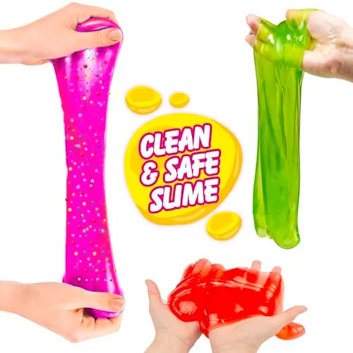 CRAZE Magic Slime Topping, Slime per bambini, contiene 70 ml di Slime e due toppings, 6 colori di Slime e topping casuali