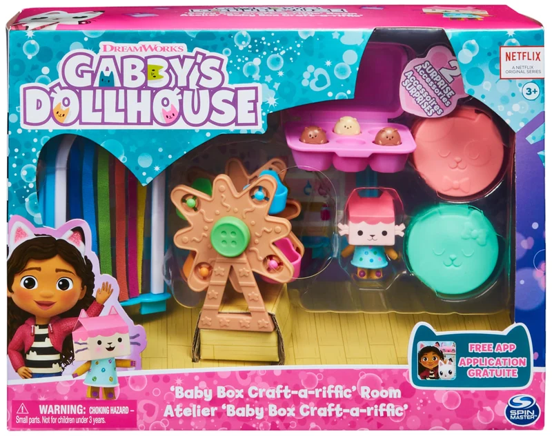 Gabby's Dollhouse DeluxeRoomSetCraftRoom, Multicolore, 6064151