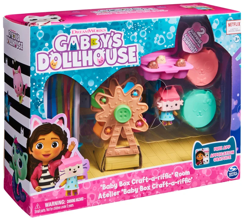 Gabby's Dollhouse DeluxeRoomSetCraftRoom, Multicolore, 6064151