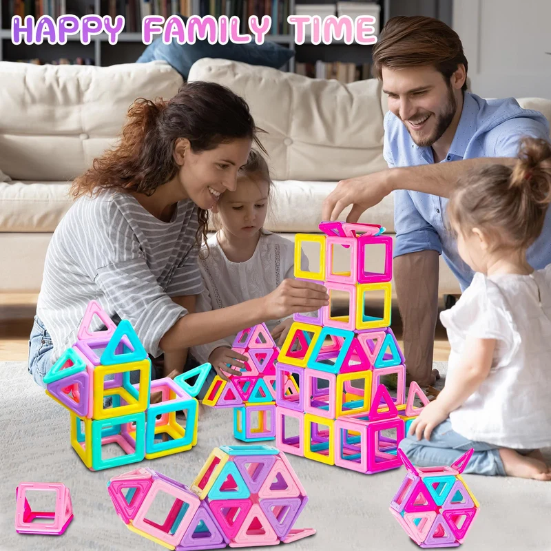 Costruzioni Magnetiche per Bambini 3 4 5 6 Anni 38 Pezzi Magneti Giochi Bambina 3 4 5 6 Anni Gioco Magnetici Bambino Mattoncini Magnetici per Bambini Natale Compleanno Regalo Bambina 3 4 5 6 7 Anni