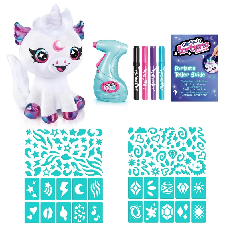 Rocco Giocattoli Airbrush Plush Cosmic Unicorn