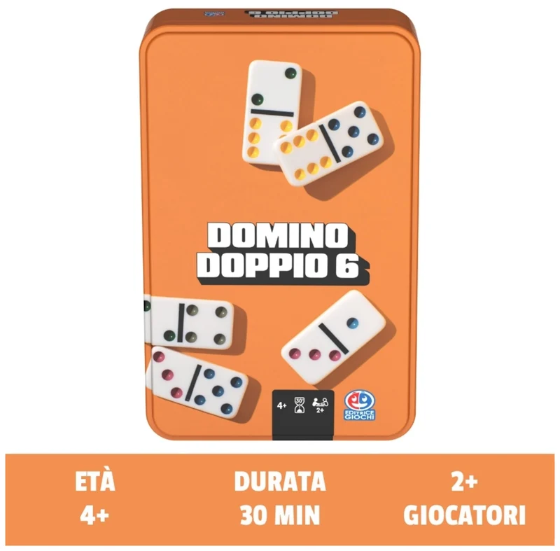 Editrice Giochi, Giochi da Tavolo Classici, Domino Doppio Sei, Domino Gioco dai 4 anni in su