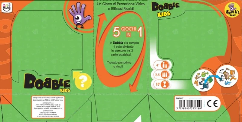 Asmodee: Dobble Kids, Gioco da Tavolo per Tutta la Famiglia, 2-5 Giocatori, 4+ Anni, Edizione in Italiano