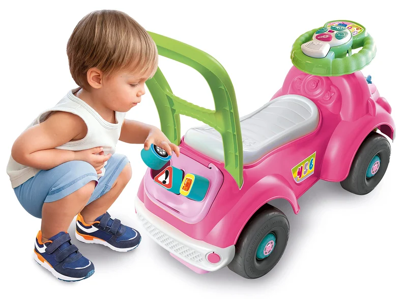 Clementoni - 17746 - Sofia Pronti Via - Macchinina Cavalcabile 3 in 1, Gioco Educativo Parlante con Luci e Suoni per Bambini 1 Anno, Made in Italy