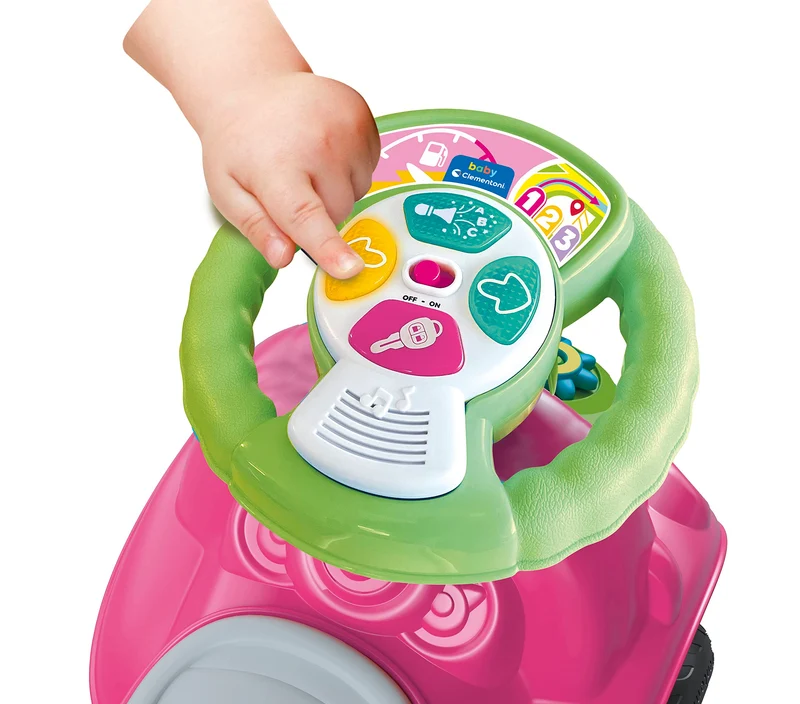 Clementoni - 17746 - Sofia Pronti Via - Macchinina Cavalcabile 3 in 1, Gioco Educativo Parlante con Luci e Suoni per Bambini 1 Anno, Made in Italy
